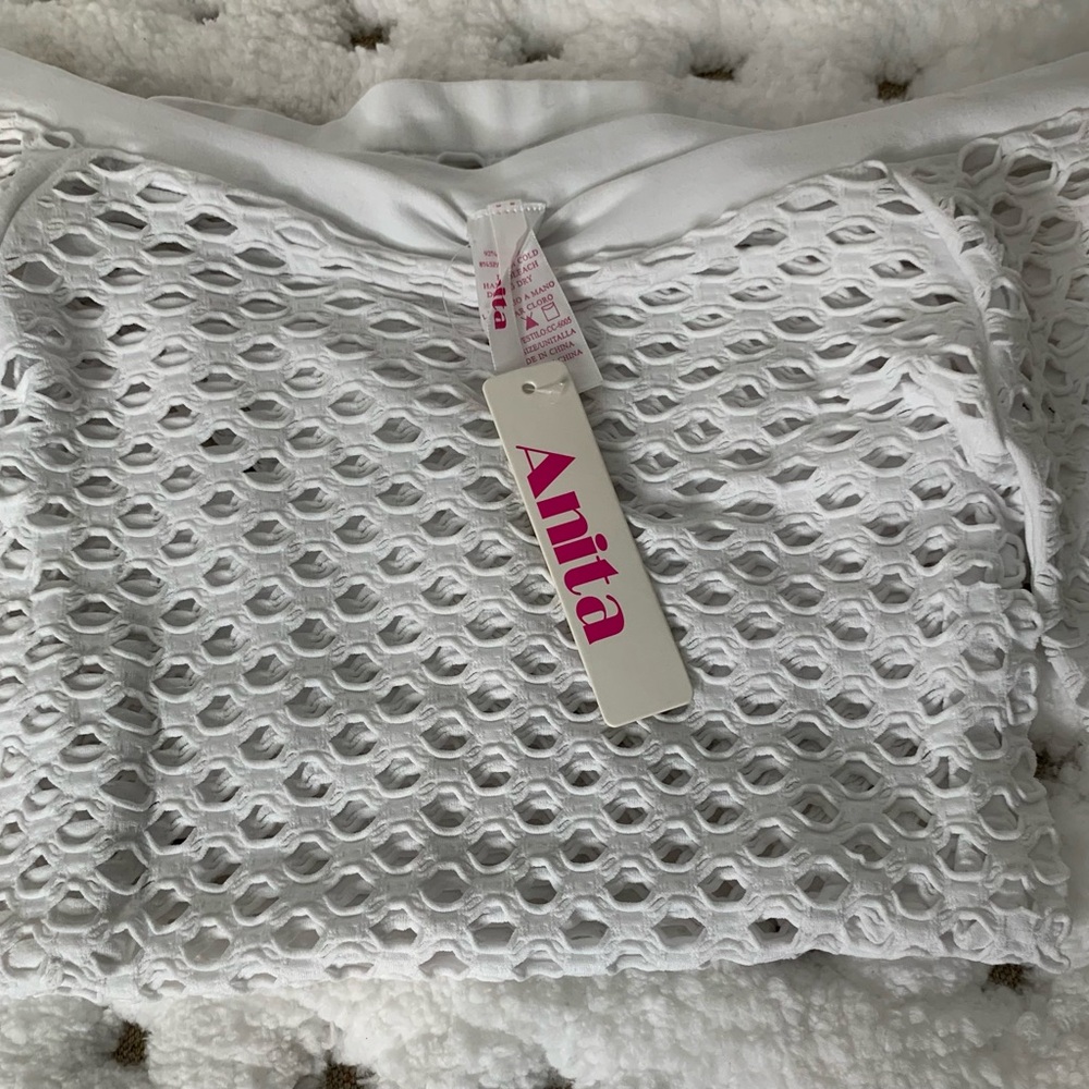 White Mesh Long Sleeve Top - Picture 3 of 4
